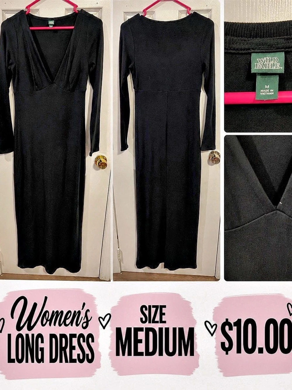 MIXT by Kalencom Women's Black Maxi Dress Size Medium